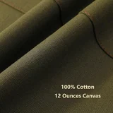View 6: AFUN grey green 12 oz water-repellent apron, detail view 6