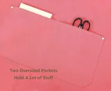 View 8: AFUN pink 12 oz water-repellent apron, detail view 8