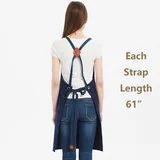 View 4: AFUN dark blue 12 oz water-repellent apron, detail view 4