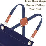 View 6: AFUN dark blue 12 oz water-repellent apron, detail view 6