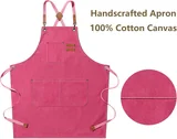 View 5: AFUN pink 16 oz canvas apron, detail view 5
