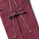 View 6: AFUN dark red 16 oz canvas apron, detail view 6