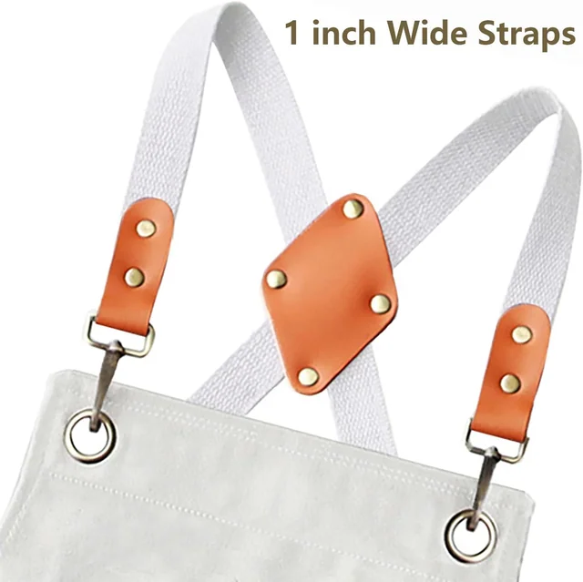 AFUN beige canvas tool apron, detail view 3