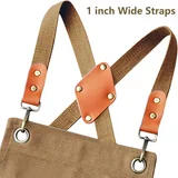 View 3: AFUN brown canvas tool apron, detail view 3