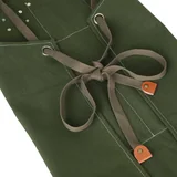 View 4: AFUN army green 16 oz canvas apron, detail view 4